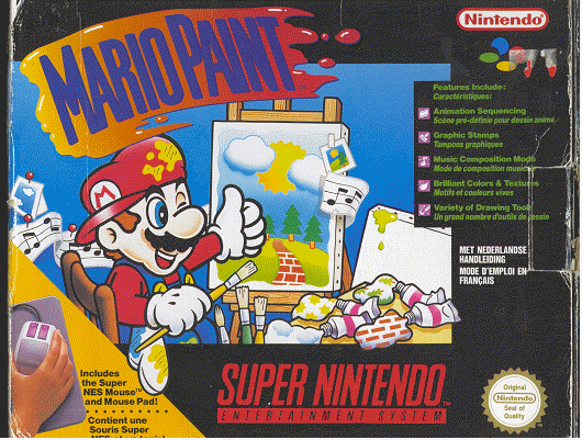 Box art of Mario Paint for the Super Nintendo